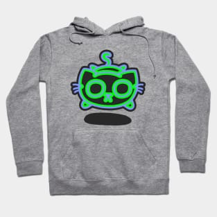 Floaty Cat Front - Light Hoodie